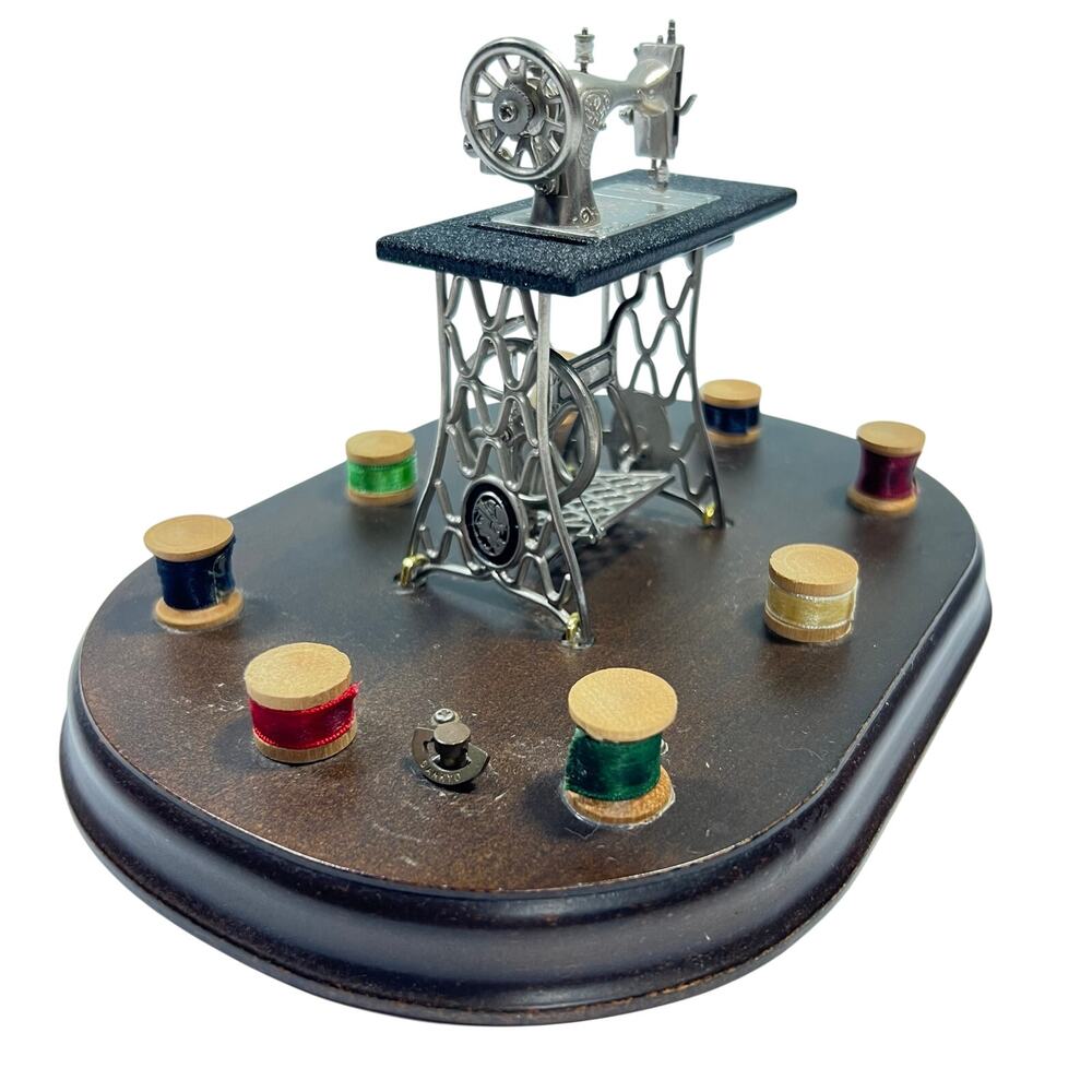 Vintage Enesco Sewing Machine Music Box Musical Thread Sewist Gift Taras Theme